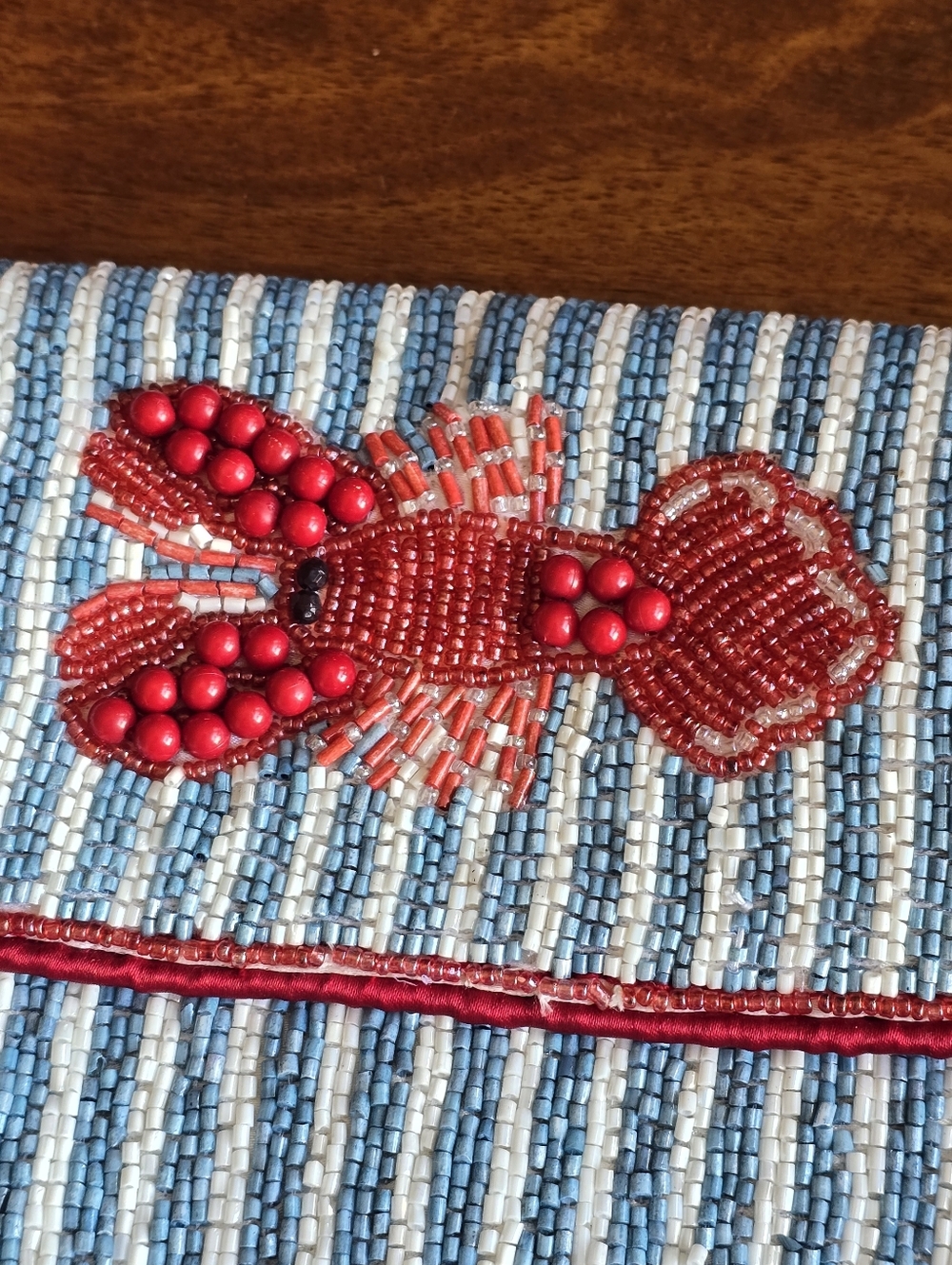 NWT Made In India Beaded Lobster Shoulder Bag - Picture 3 of 5